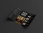 Barber price list template in Canva with structured services layout, marketing materials for men’s barbershop interior pages.