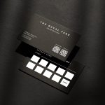 Format guide showing the barbershop loyalty card template is editable in Canva free plan and exports as a business card sized print PDF