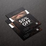 Barbershop promotion flyer with QR code booking block optimized for fast client appointments and local marketing.