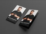Canva editable trifold brochure for barbers