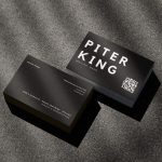 Side-by-side comparison of a generic shop-branded barber card with no individual name and the bold personal barber name card template