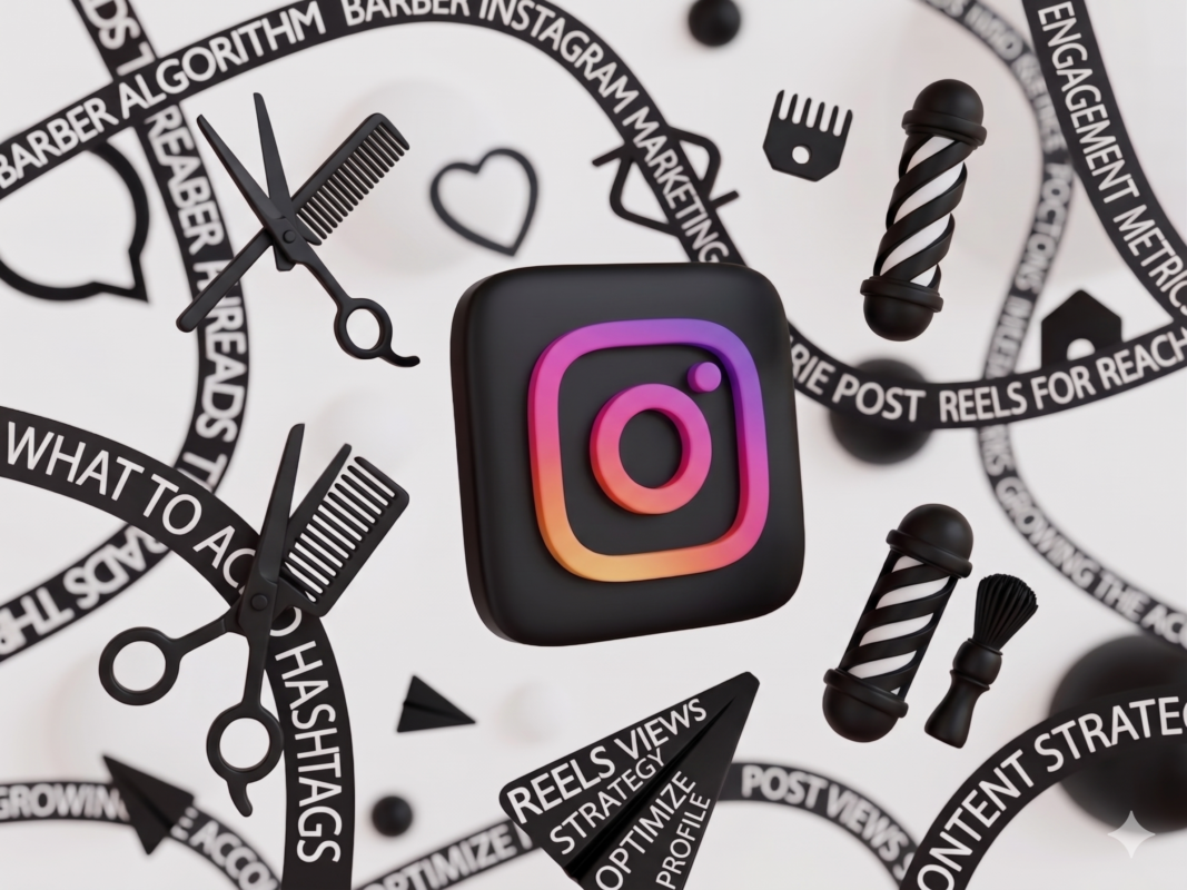 Barber Instagram marketing guide cover — building a profile that books clients