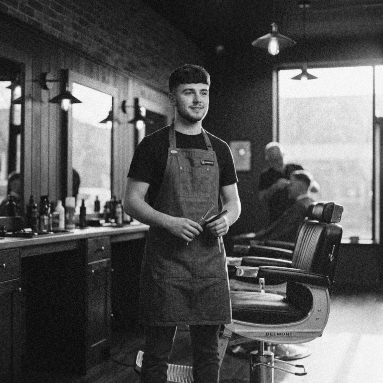 New barber starting career looking professional from day one — starter kit and first client tools
