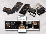 Barbershop Identity Starter Kit — business card, brochure, loyalty card, referral card and Instagram templates laid out together